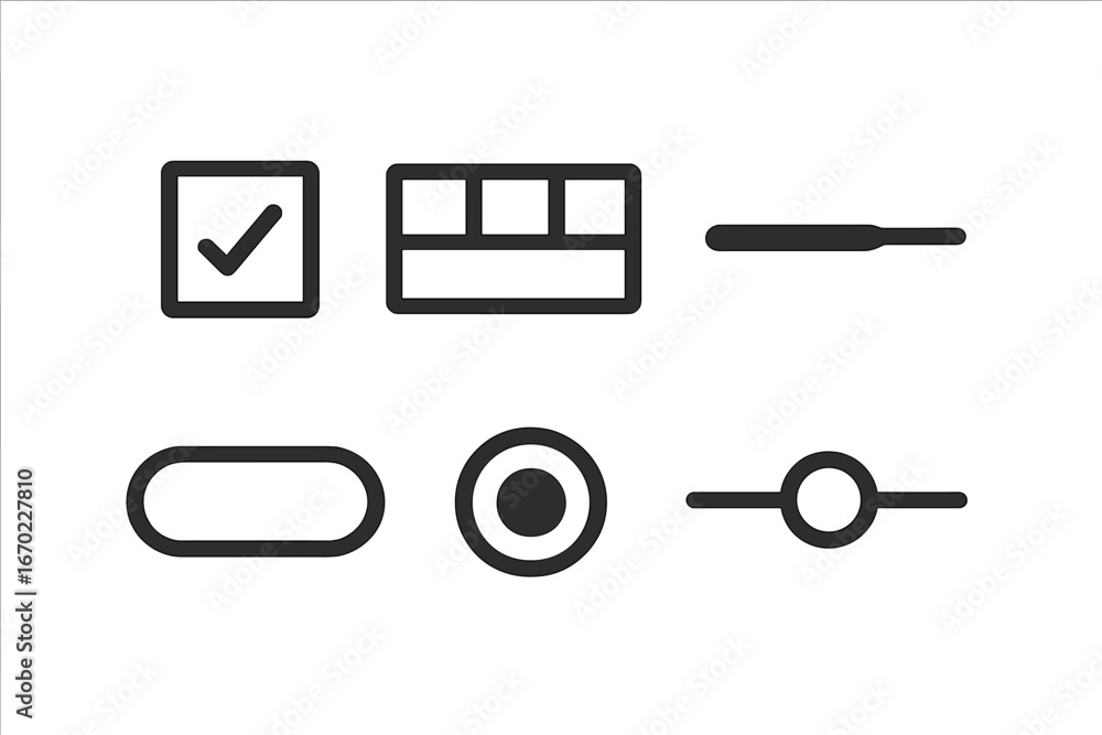 Poster vector ui elements for digital design
