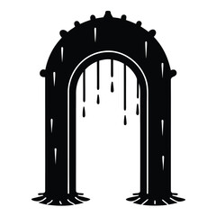 vector illustration of a gate