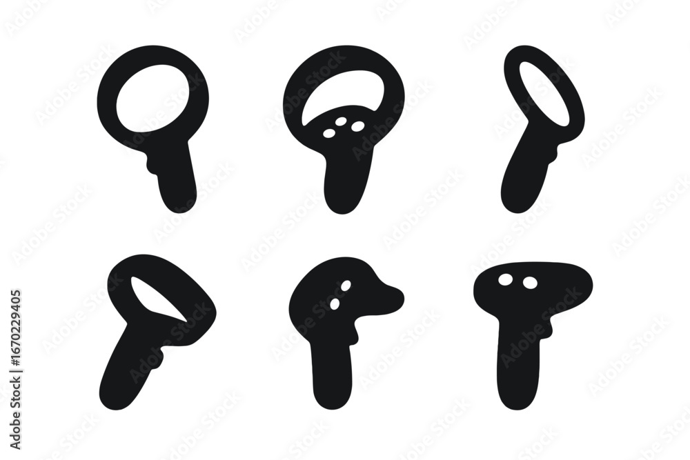 Aufkleber vector outline icon set featuring various magnifying glasses and search tools with unique designs fo