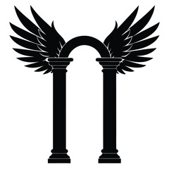 ancient column isolated on white