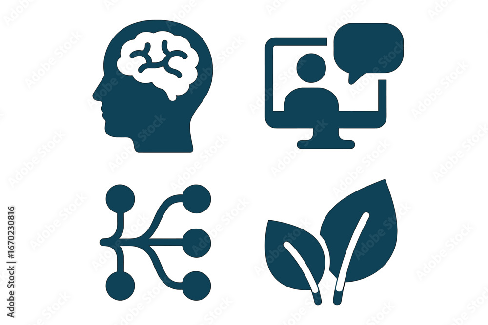 Poster vector art showing communication and knowledge sharing