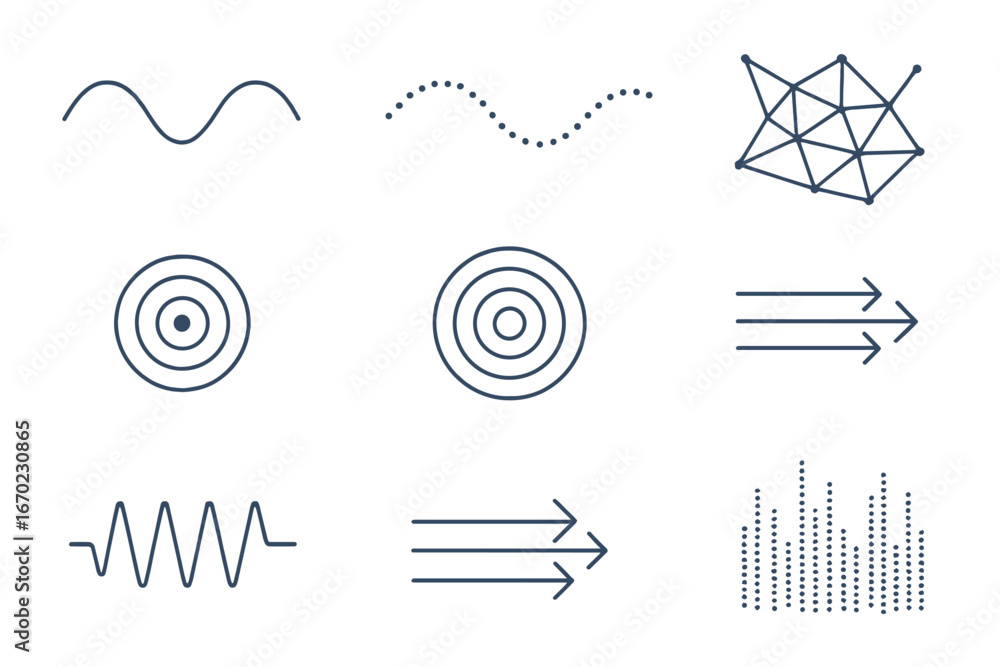 Poster vibrant vector illustrations of dynamic shapes and patterns