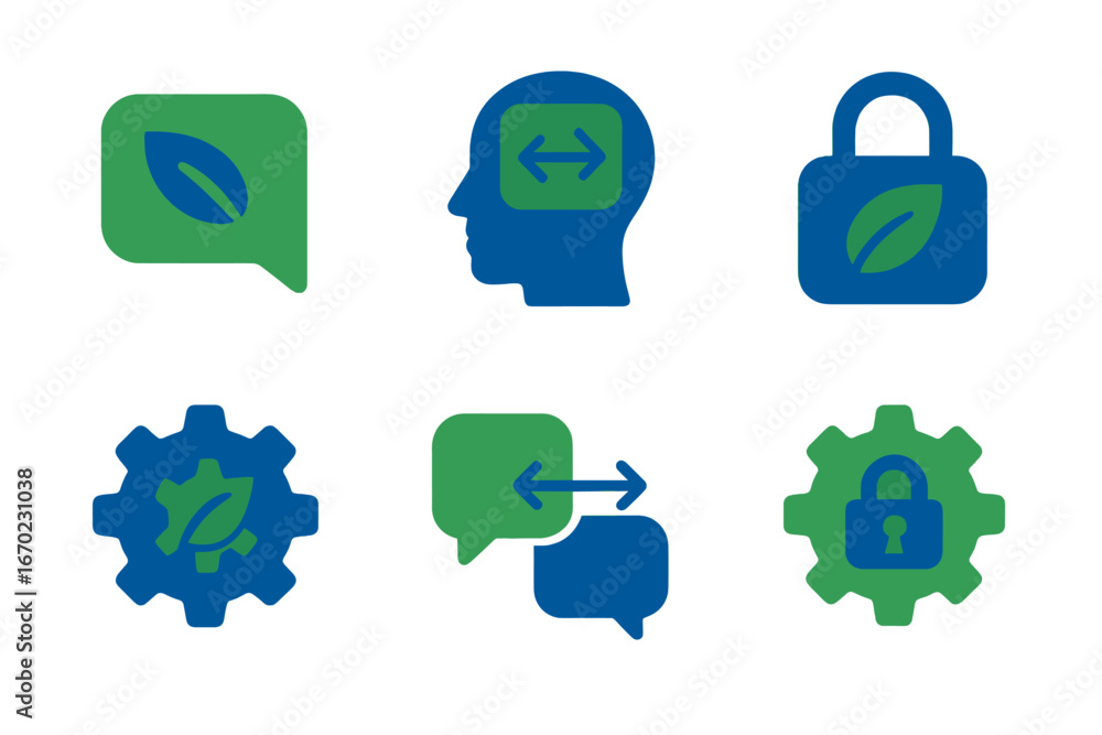 Poster concepts of communication and security in eco-friendly design