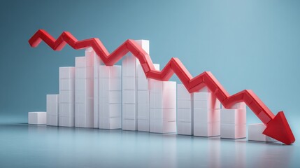 Vibrant red arrow rising upward indicating positive growth and support in various business and economic metrics