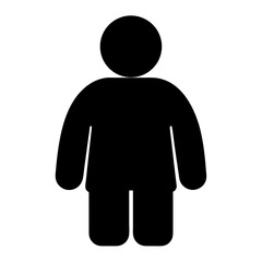 Black silhouette of a rounded person, avatar, icon, symbol, or pictogram