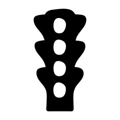 Simple black and white illustration of a four light traffic signal