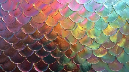 Colorful fish scale pattern