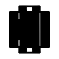 Modern minimalist illustration of a black smartphone icon on white background