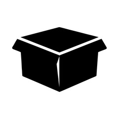 Abstract Box Icon A Minimalist Geometric Shape Depiction of a Storage Container