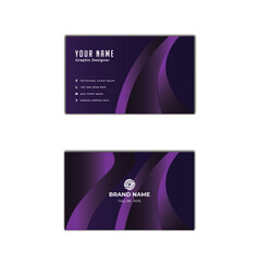 Purple colour Double-sided creative business card template