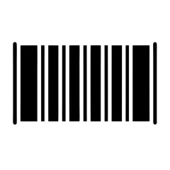 Obraz premium Black and white barcode pattern with vertical lines on white background