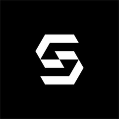 An abstract SC/CS monogram with a minimalist, geometric style. The bold, interlocking forms are both modern and elegant, perfect for a tech or security brand.