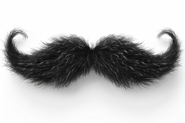 Obraz premium Creative and fun isolated graphic of a stylish mustache design on a white background