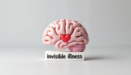 Brain model symbolizing invisible illness awareness
