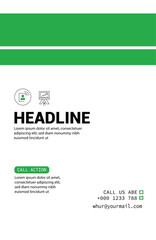 Headline business report cover with design