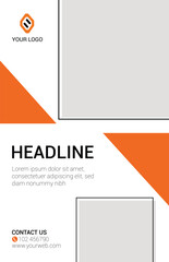 Modern and creative business flyer template design