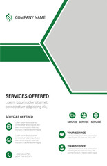 Modern business flyer template design