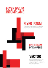 Flyer cover design template with abstract graphic