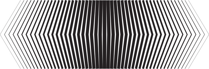 Geometric black and white pattern. Optical illusion background with wavy chevron lines forming dynamic shape. Minimalistic abstract modern vector illustration. © Mariquita vector