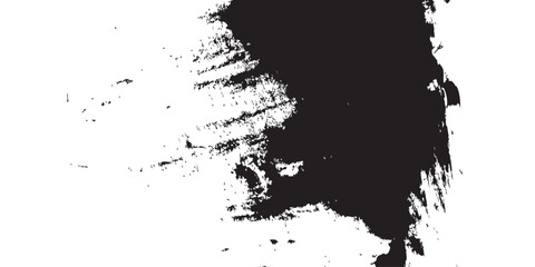 
An abstract brushstroke image in black ink against a stark white backdrop. The bold dark mass bleeds into broken textures, resembling erosion, stormy skies, or weathered surfaces. A modern expression