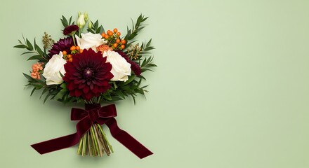 Beautiful Burgundy and White Flower Bouquet