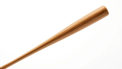 Obraz premium Wooden Baseball Bat Isolated on White Background for Sports and Recreation