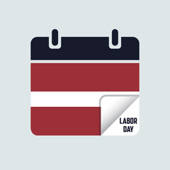 Latvia Labor Day Calendar Flag Illustration