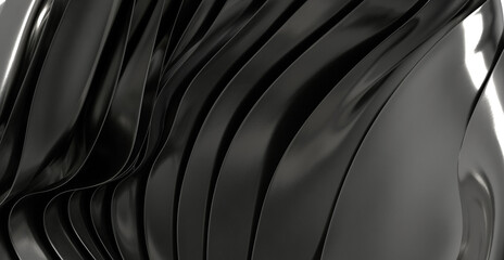 Sleek black wavy lines create a luxurious, abstract background texture. Perfect for modern designs.