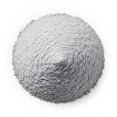 Fototapeta premium A large pile of fine gray cement powder, shaped into a cone,