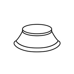 シンプルな秋のこたつの線画アイコン　ベクターイラスト