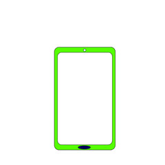 シンプルなスマホの正面イラスト(緑)