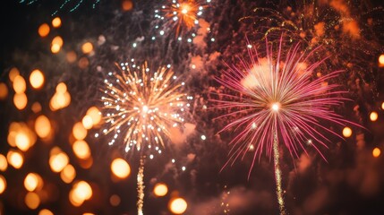 Obraz premium Firework explosion night display