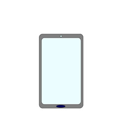 シンプルなスマホの正面イラスト(グレー)