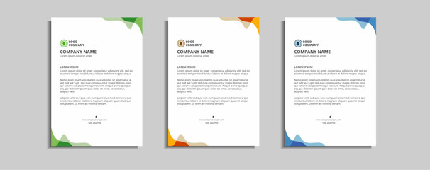 modern corporate letterhead template design