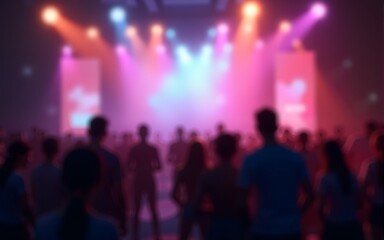abstract blurred event with people for background. High quality