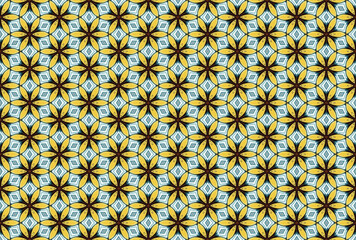 Seamless Luxury Graphic Textile Art Template Perspective Design Decoration Tile Texture Symmetric Endless Fashion Background Cloth Geometric Digital Shape Wallpaper Visual Interior Fabric Pattern.