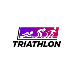 Triathlon Endurance Sports Logo Event Festival Championship Template 
