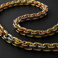 Fototapeta premium chain isolated on blackground