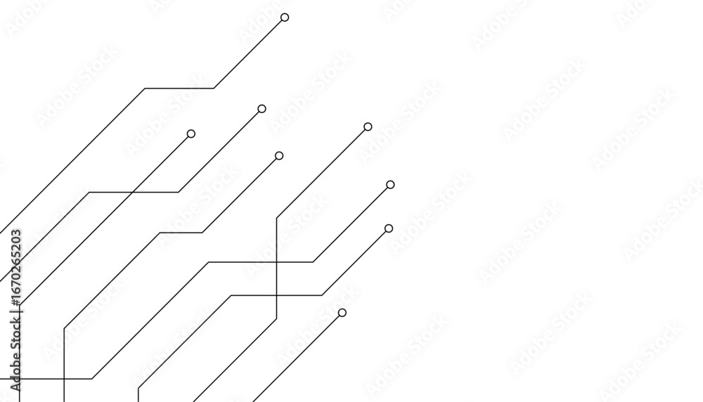 Poster abstract futuristic circuit board illustration, circuit board with various technology elements. circ