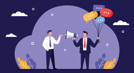 Business Communication and Media Relations Concept