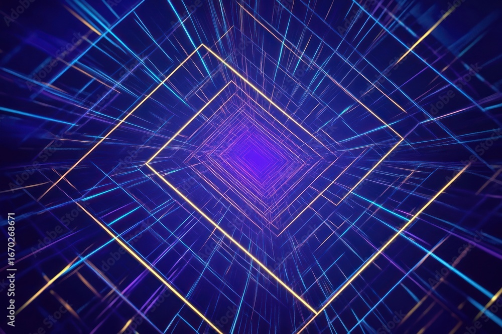 Poster purple gold grid pattern on the screen background patterns lights.