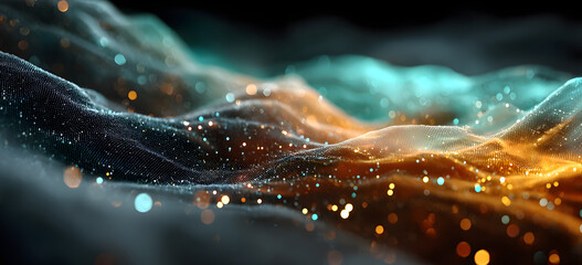 Waves in a digital grid with particles - atomic mode