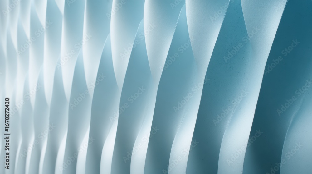 Poster wavy patterns create soothing visual effect on this textured surface, showcasing blend of light and 
