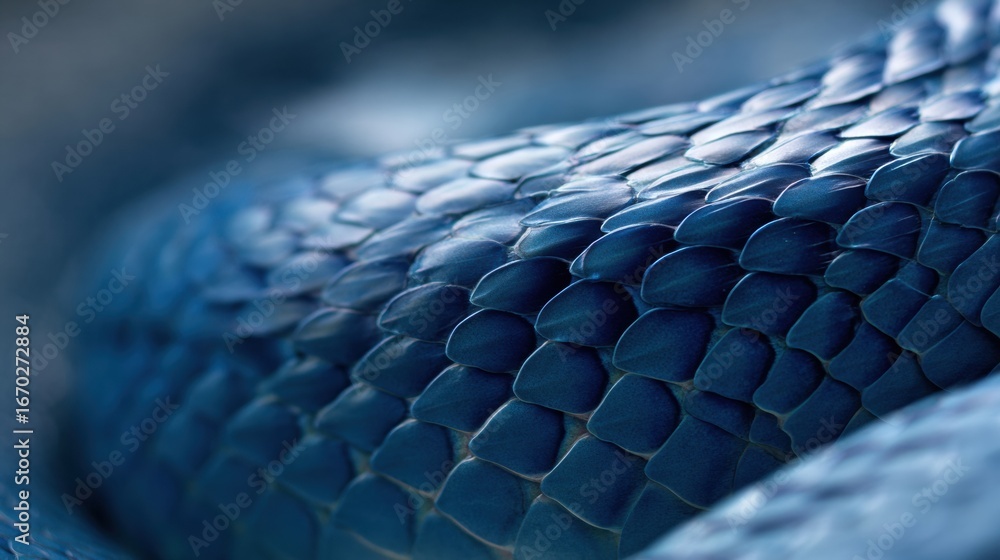 Aufkleber elegant abstract close up of snake scales in blue, showcasing intricate textures and patterns that e