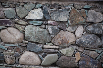 stone wall with different stones