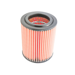 Air Filter with Pleated Filtration on Transparent Background