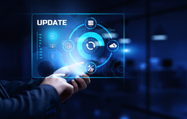 Update Software Upgrade Application new version on virtual screen.