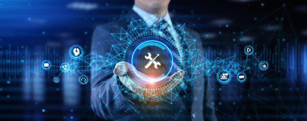 Support customer service business technology concept on virtual screen.