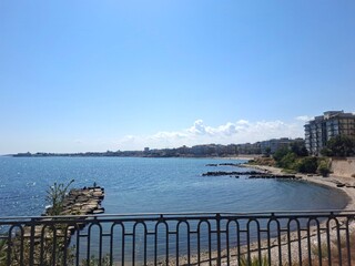 Sea side in Apulia,  Italy,  sunny day