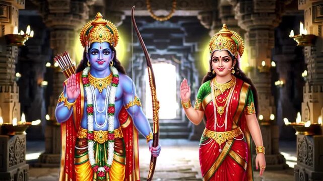 Lord rama and sita image hd wallpaper for ram navami festival hindu god and goddess pictures